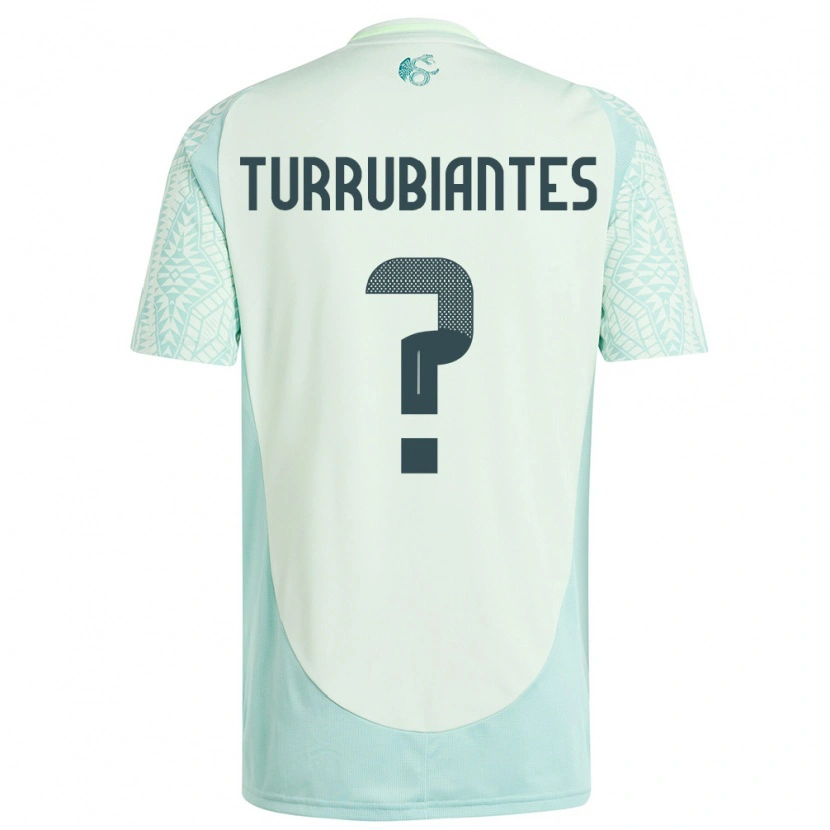 Danxen Kinder Mexiko Abdon Turrubiantes #0 Leinengrün Auswärtstrikot Trikot 24-26 T-Shirt