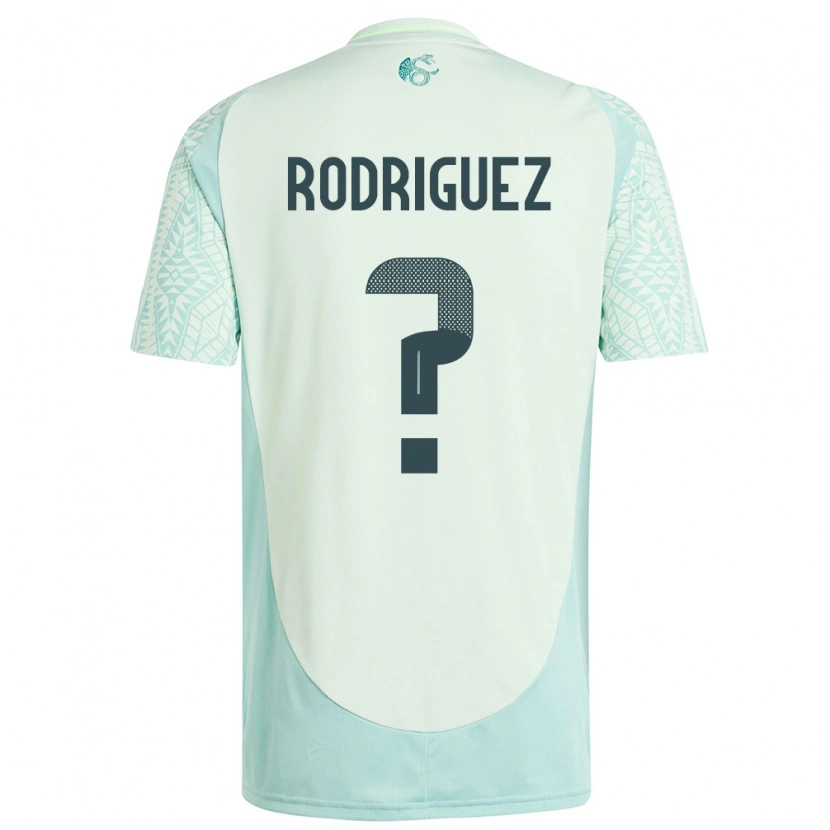 Danxen Kinder Mexiko Alan Rodríguez #0 Leinengrün Auswärtstrikot Trikot 24-26 T-Shirt
