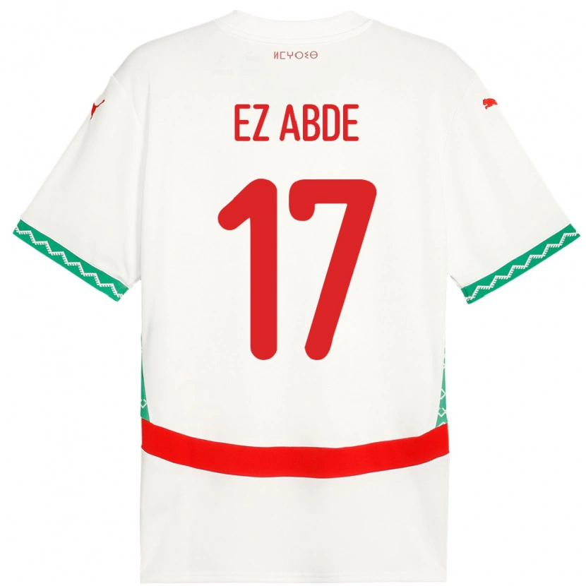 Danxen Kinder Marokko Abde Ezzalzouli #17 Weiß Auswärtstrikot Trikot 24-26 T-Shirt