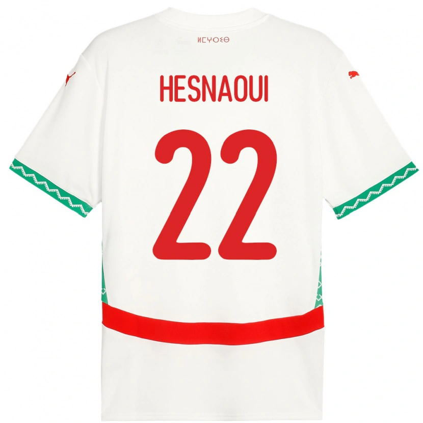 Danxen Kinder Marokko Hind Hesnaoui #22 Weiß Auswärtstrikot Trikot 24-26 T-Shirt