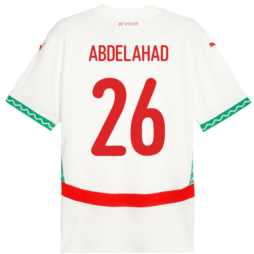 Danxen Kinder Marokko Imane Abdelahad #26 Weiß Auswärtstrikot Trikot 24-26 T-Shirt