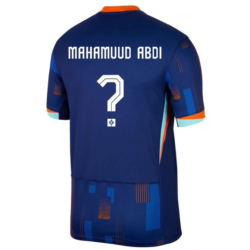 Danxen Kinder Niederlande Nuuradiin Mahamuud Abdi #0 Blau Auswärtstrikot Trikot 24-26 T-Shirt