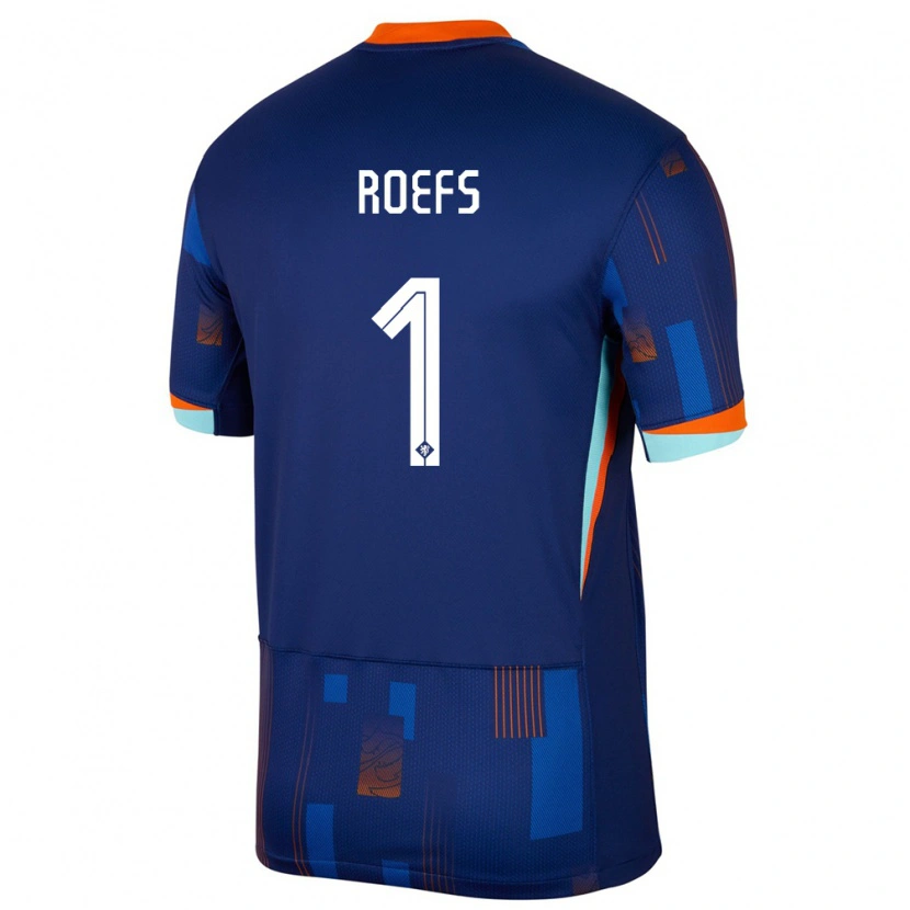 Danxen Kinder Niederlande Robin Roefs #1 Blau Auswärtstrikot Trikot 24-26 T-Shirt