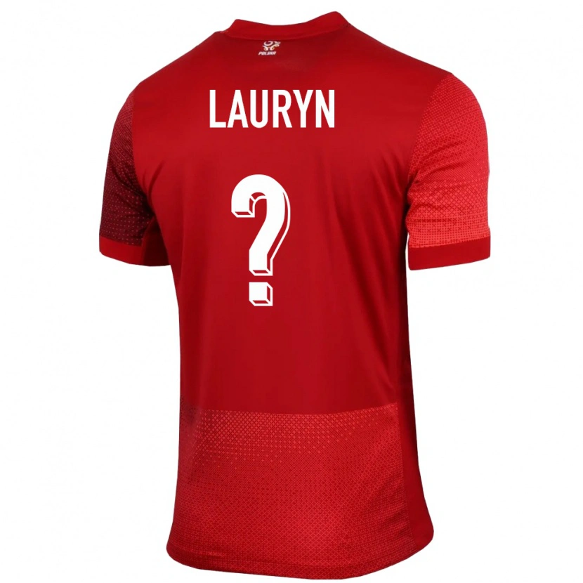 Danxen Kinder Polen Mateusz Lauryn #0 Rot Auswärtstrikot Trikot 24-26 T-Shirt