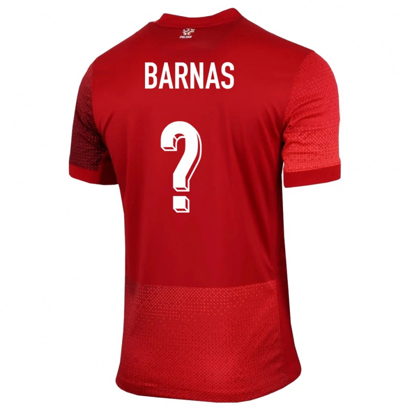 Danxen Kinder Polen Fabian Barnas #0 Rot Auswärtstrikot Trikot 24-26 T-Shirt