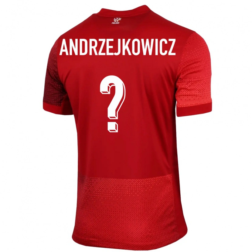 Danxen Kinder Polen Mateusz Andrzejkowicz #0 Rot Auswärtstrikot Trikot 24-26 T-Shirt
