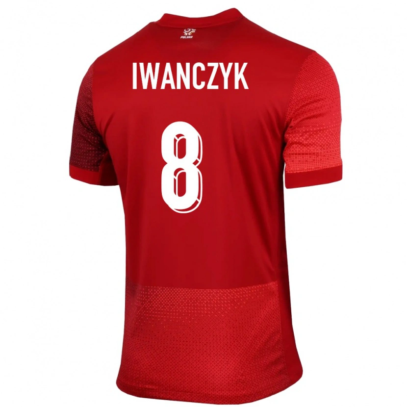 Danxen Kinder Polen Aleksander Iwanczyk #8 Rot Auswärtstrikot Trikot 24-26 T-Shirt