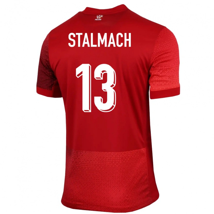 Danxen Kinder Polen Dariusz Stalmach #13 Rot Auswärtstrikot Trikot 24-26 T-Shirt