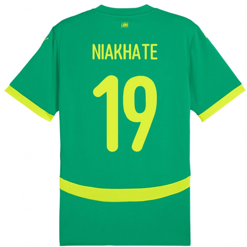 Danxen Kinder Senegal Moussa Niakhaté #19 Grün Auswärtstrikot Trikot 24-26 T-Shirt