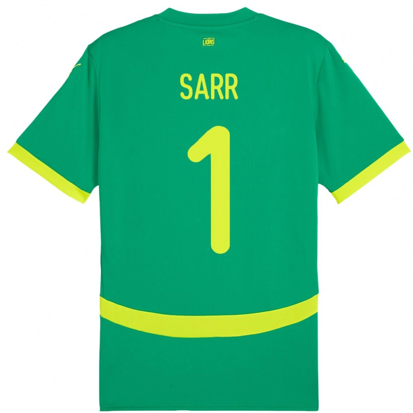 Danxen Kinder Senegal Cheikh Sarr #1 Grün Auswärtstrikot Trikot 24-26 T-Shirt