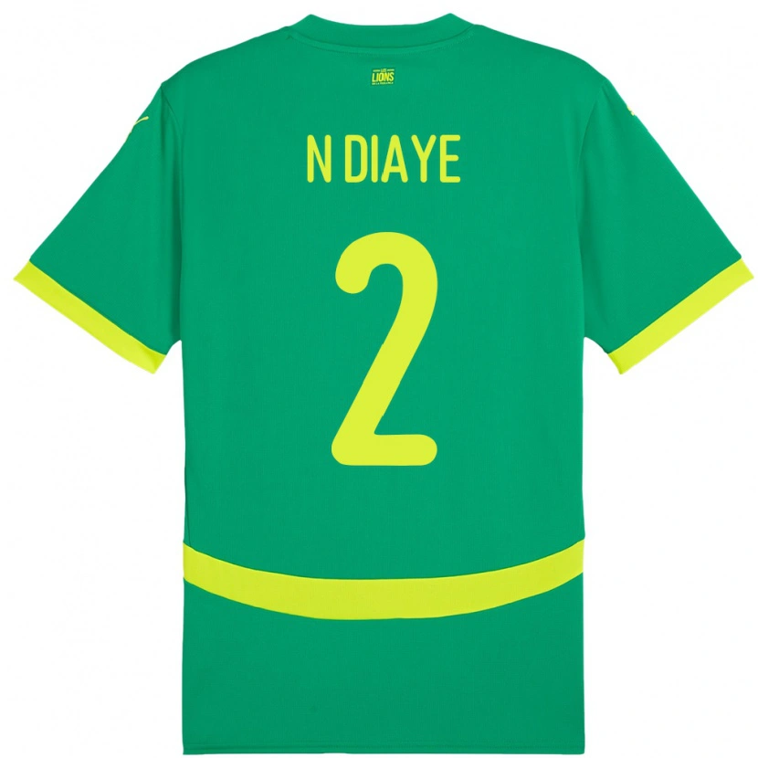 Danxen Kinder Senegal Moussa N Diaye #2 Grün Auswärtstrikot Trikot 24-26 T-Shirt