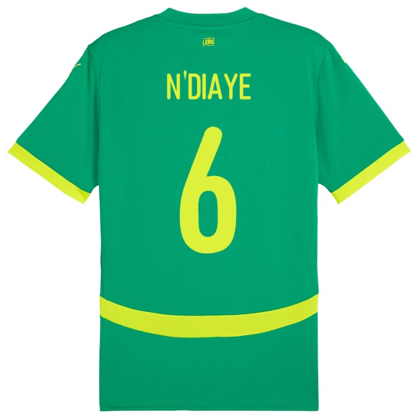 Danxen Kinder Senegal Niakhate N Diaye #6 Grün Auswärtstrikot Trikot 24-26 T-Shirt