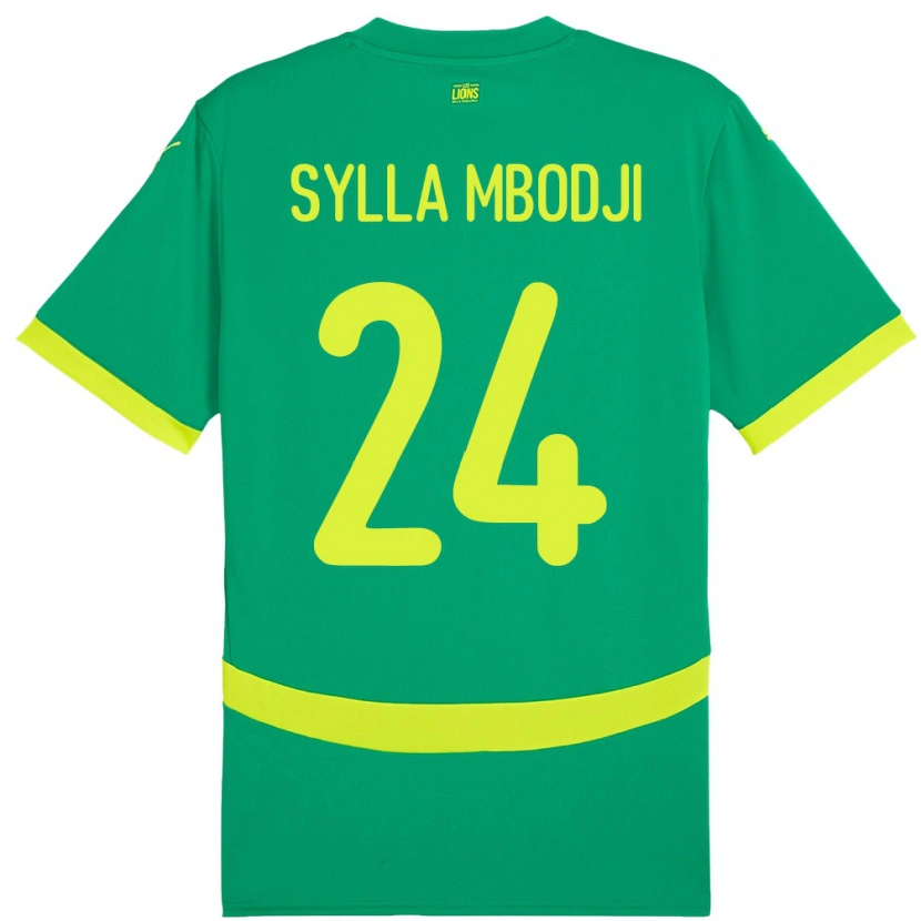 Danxen Kinder Senegal Coumba Sylla Mbodji #24 Grün Auswärtstrikot Trikot 24-26 T-Shirt