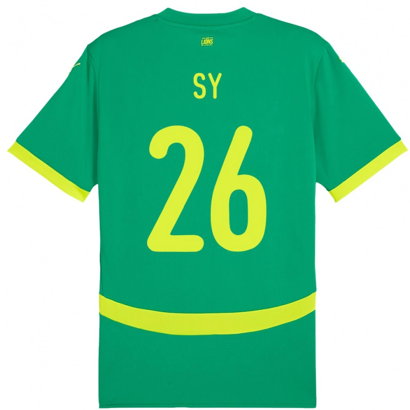Danxen Kinder Senegal Astou Sy #26 Grün Auswärtstrikot Trikot 24-26 T-Shirt