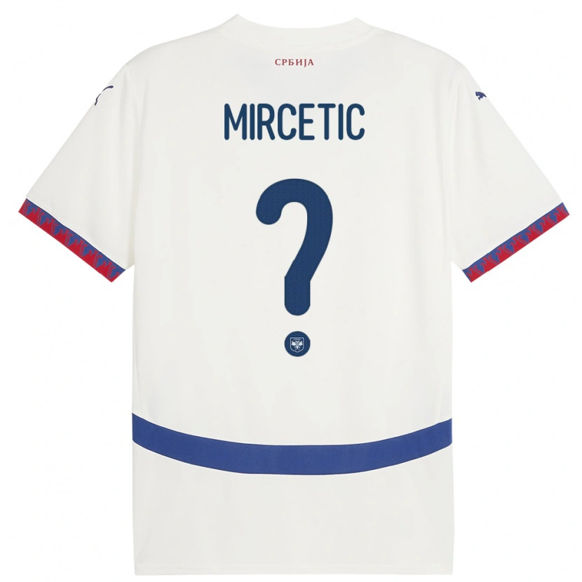 Danxen Kinder Serbien Bogdan Mircetic #0 Weiß Auswärtstrikot Trikot 24-26 T-Shirt