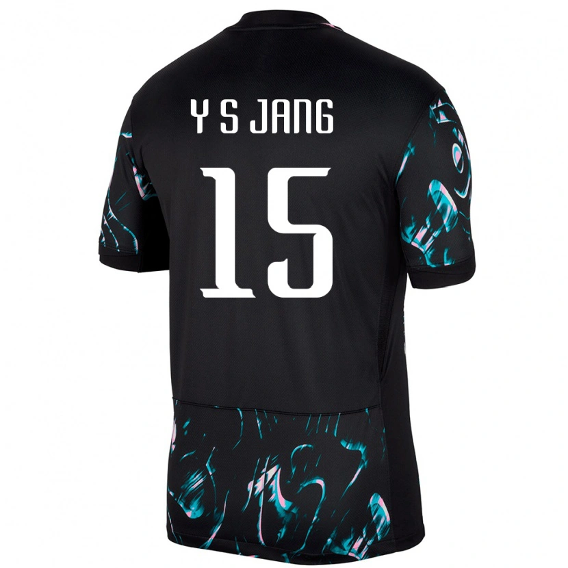 Danxen Kinder Südkorea Jang Yun Sik #15 Schwarz Auswärtstrikot Trikot 24-26 T-Shirt