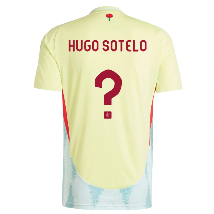 Danxen Kinder Spanien Hugo Sotelo #0 Gelb Auswärtstrikot Trikot 24-26 T-Shirt