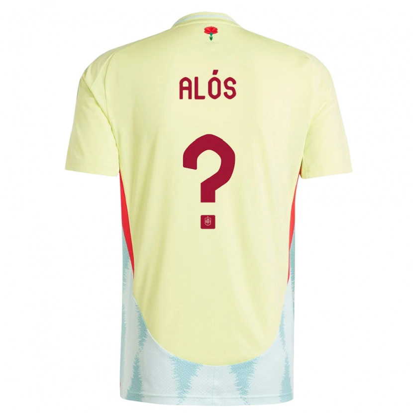 Danxen Kinder Spanien Carlos Alós #0 Gelb Auswärtstrikot Trikot 24-26 T-Shirt