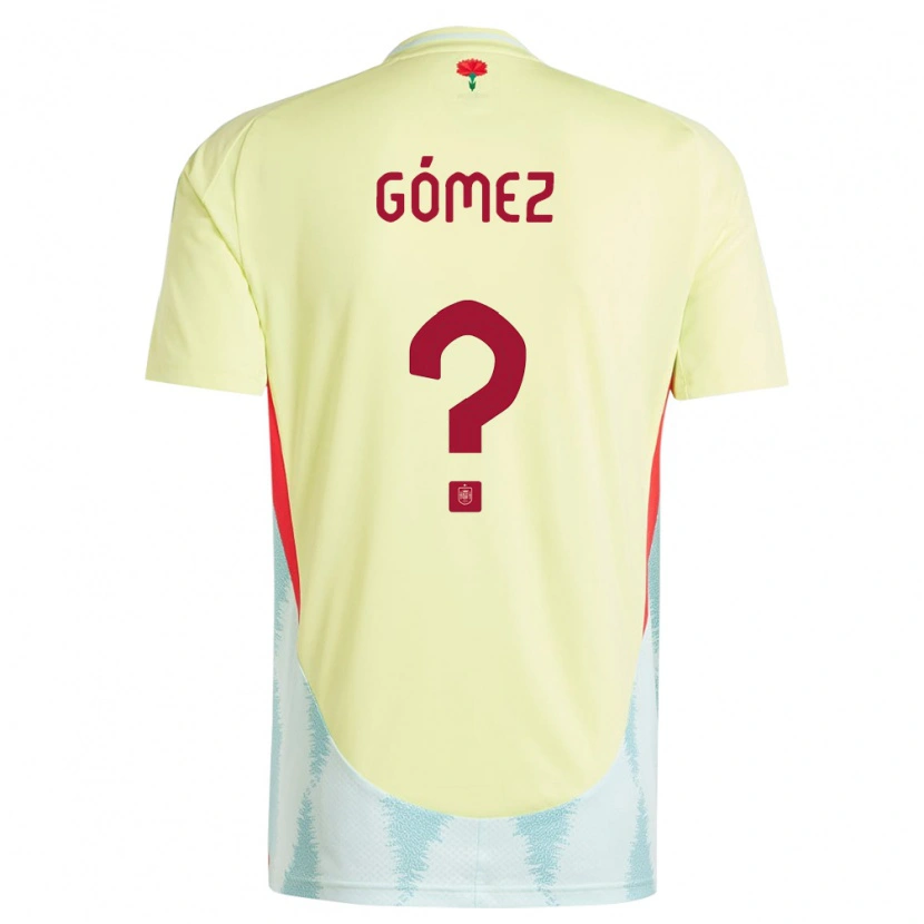 Danxen Kinder Spanien Rubén Gómez #0 Gelb Auswärtstrikot Trikot 24-26 T-Shirt