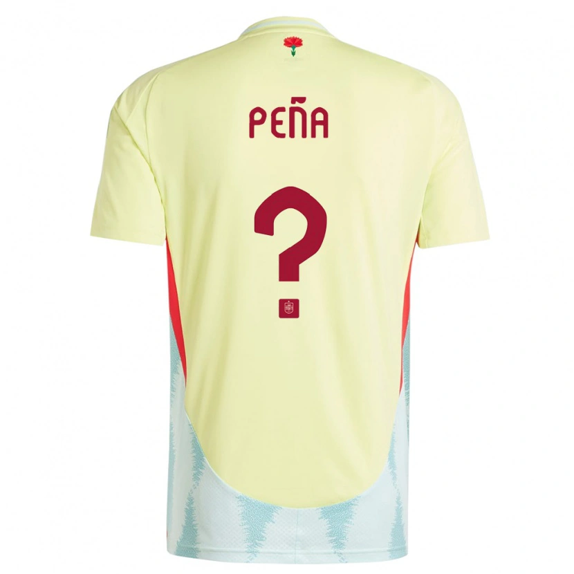 Danxen Kinder Spanien Pablo Peña #0 Gelb Auswärtstrikot Trikot 24-26 T-Shirt