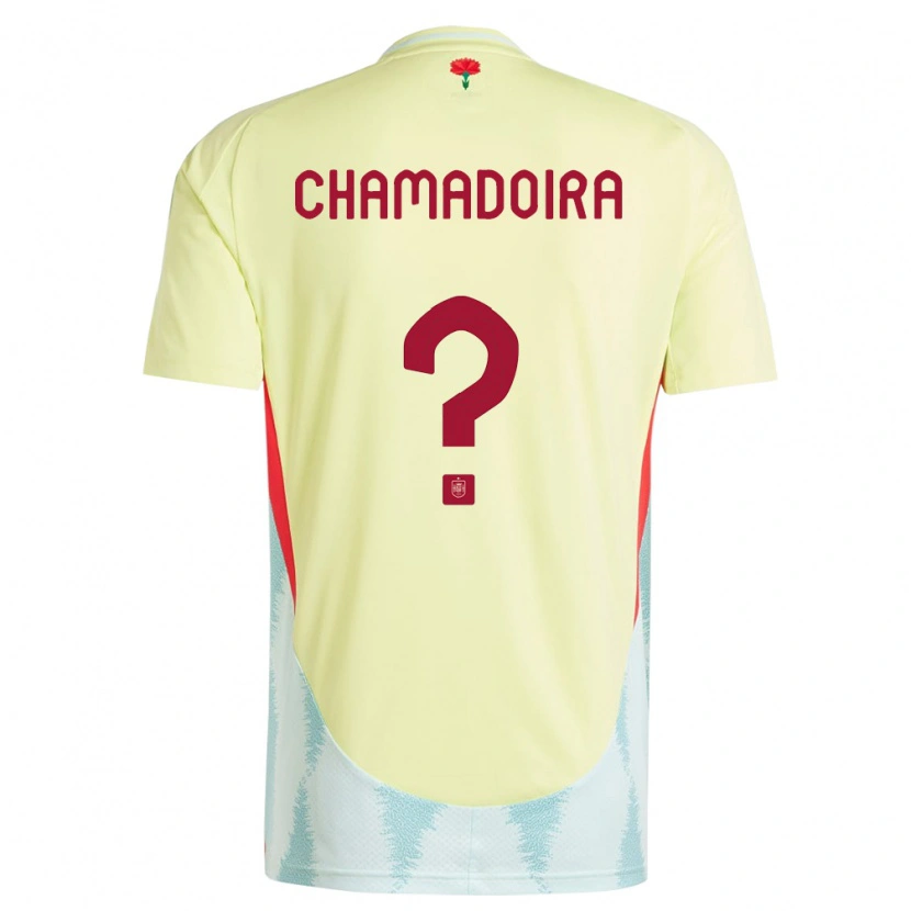 Danxen Kinder Spanien Hugo Chamadoira #0 Gelb Auswärtstrikot Trikot 24-26 T-Shirt