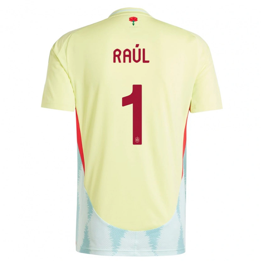 Danxen Kinder Spanien Raúl Jiménez #1 Gelb Auswärtstrikot Trikot 24-26 T-Shirt