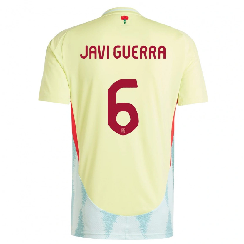 Danxen Kinder Spanien Javi Guerra #6 Gelb Auswärtstrikot Trikot 24-26 T-Shirt