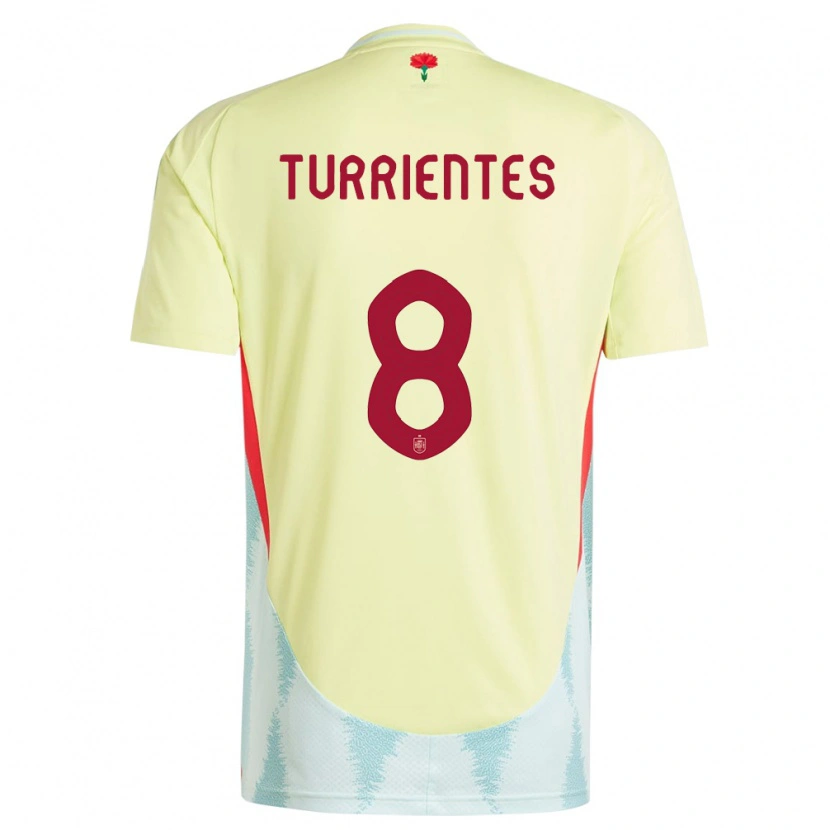 Danxen Kinder Spanien Beñat Turrientes #8 Gelb Auswärtstrikot Trikot 24-26 T-Shirt