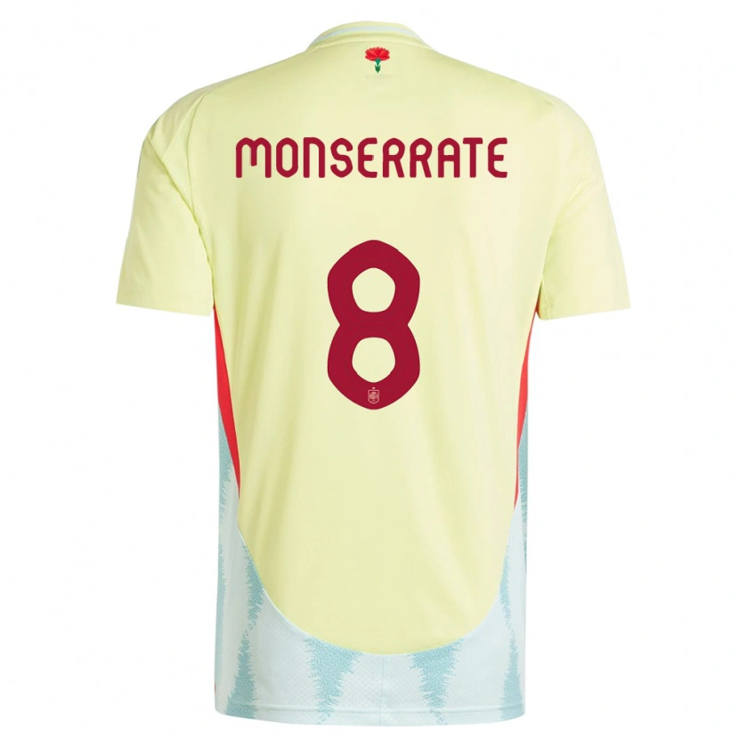 Danxen Kinder Spanien Jano Monserrate #8 Gelb Auswärtstrikot Trikot 24-26 T-Shirt