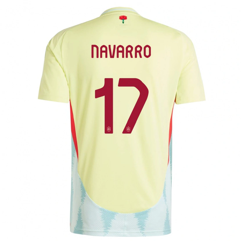 Danxen Kinder Spanien Robert Navarro #17 Gelb Auswärtstrikot Trikot 24-26 T-Shirt