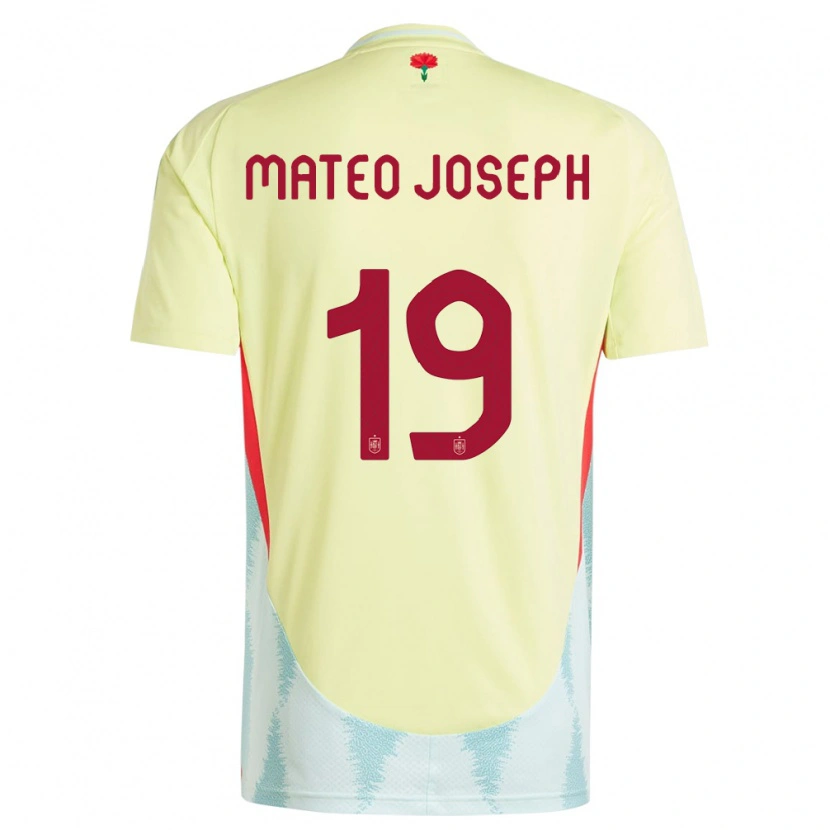 Danxen Kinder Spanien Mateo Joseph #19 Gelb Auswärtstrikot Trikot 24-26 T-Shirt
