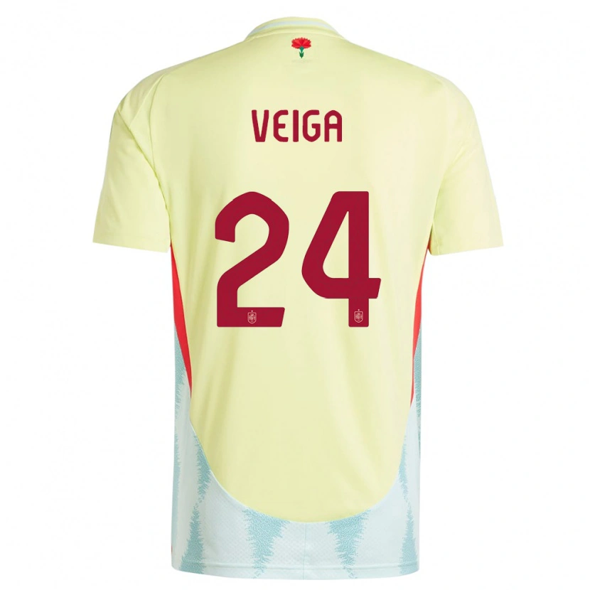 Danxen Kinder Spanien Gabri Veiga #24 Gelb Auswärtstrikot Trikot 24-26 T-Shirt
