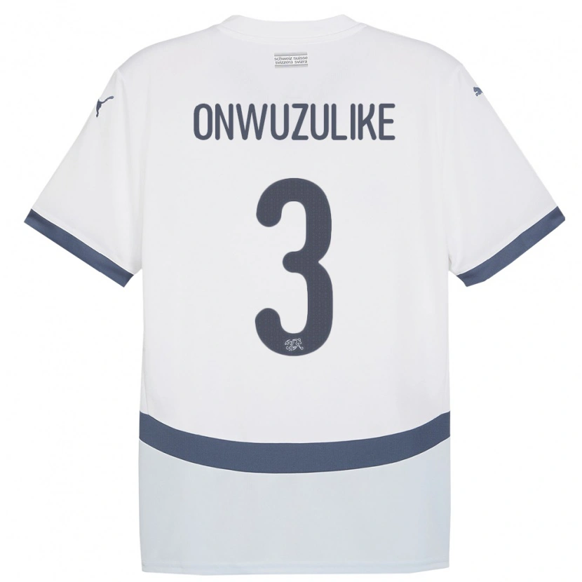 Danxen Kinder Schweiz Ifeanyichukwu Onwuzulike #3 Weiß Auswärtstrikot Trikot 24-26 T-Shirt