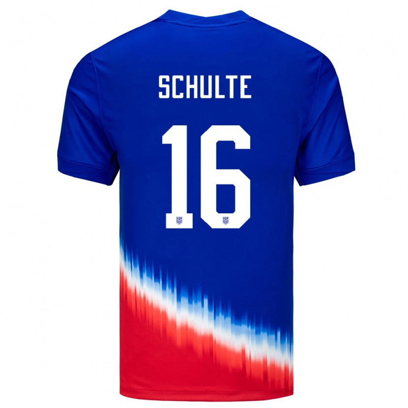 Danxen Kinder Vereinigte Staaten Patrick Schulte #16 Blau Auswärtstrikot Trikot 24-26 T-Shirt