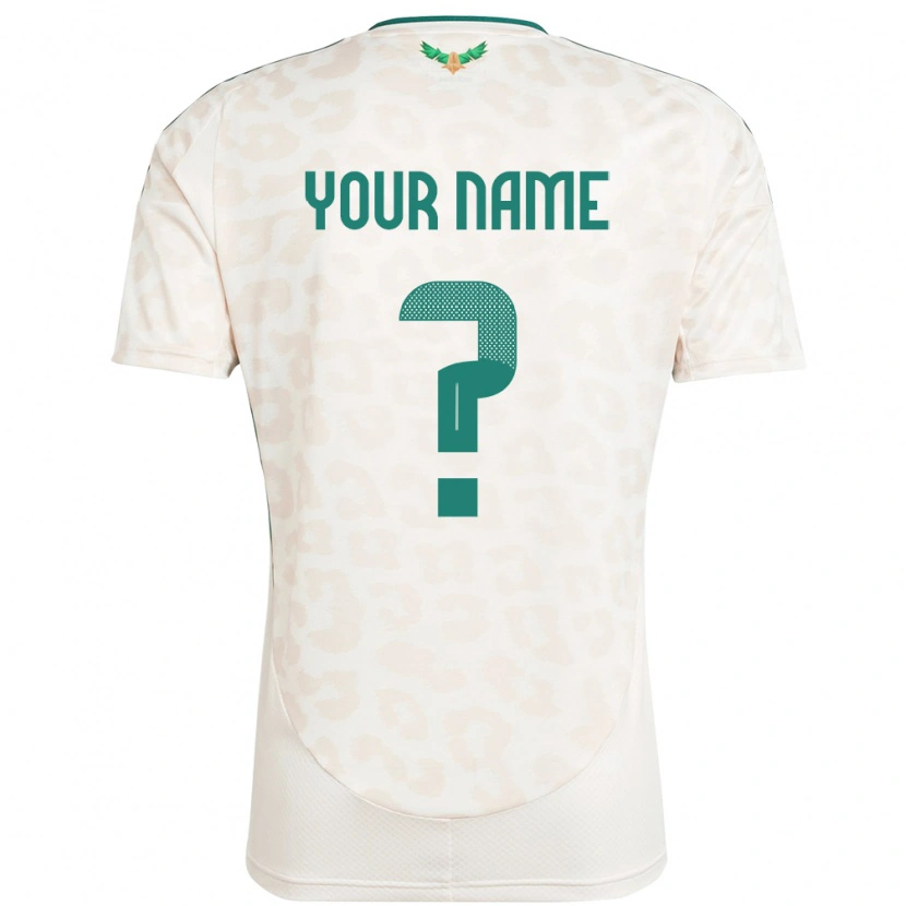 Danxen Kinder Saudi-Arabien Ihren Namen #0 Weiß Auswärtstrikot Trikot 24-26 T-Shirt