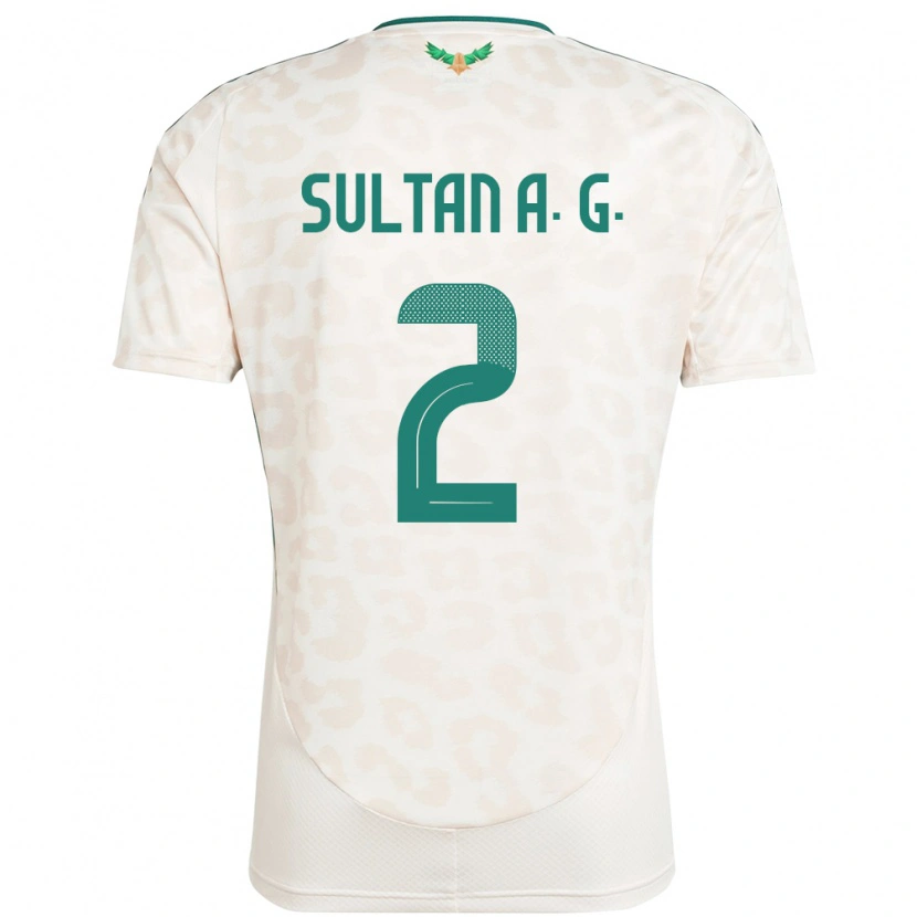 Danxen Kinder Saudi-Arabien Sultan Al-Ghannam #2 Weiß Auswärtstrikot Trikot 24-26 T-Shirt