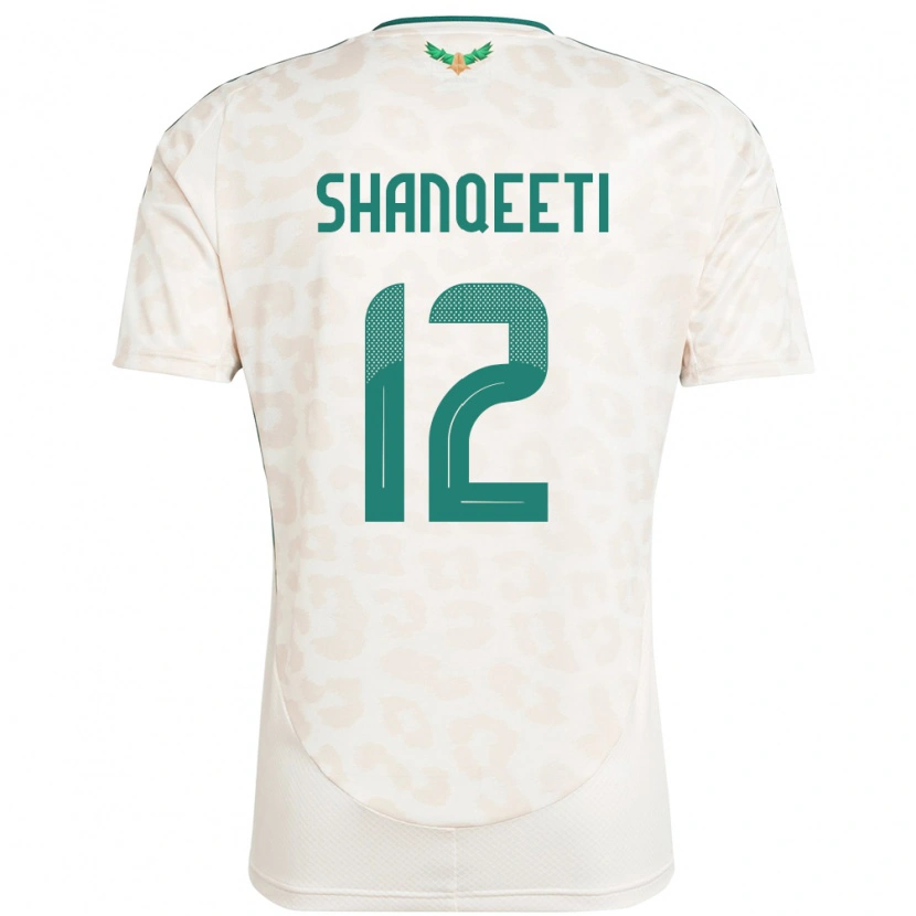 Danxen Kinder Saudi-Arabien Muhannad Shanqeeti #12 Weiß Auswärtstrikot Trikot 24-26 T-Shirt
