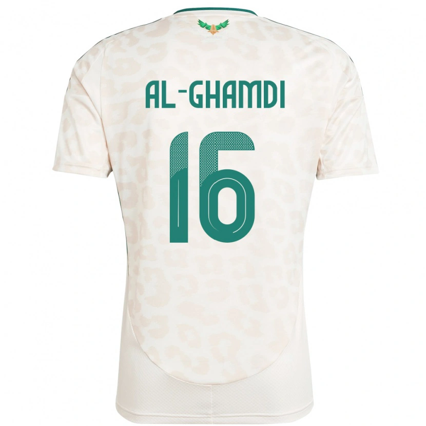 Danxen Kinder Saudi-Arabien Faisal Al-Ghamdi #16 Weiß Auswärtstrikot Trikot 24-26 T-Shirt