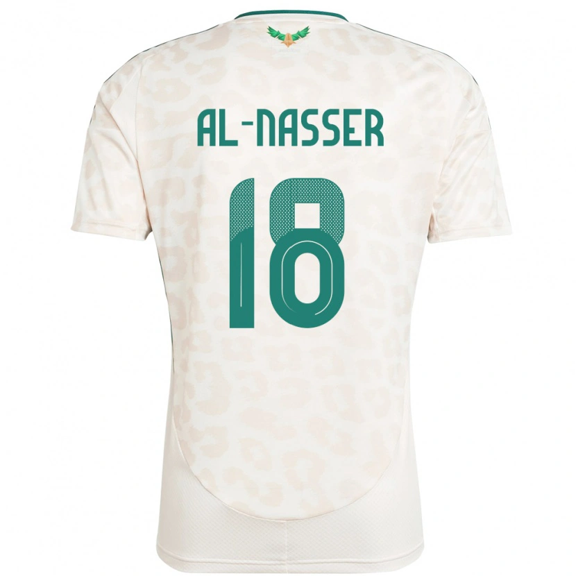 Danxen Kinder Saudi-Arabien Saad Al-Nasser #18 Weiß Auswärtstrikot Trikot 24-26 T-Shirt