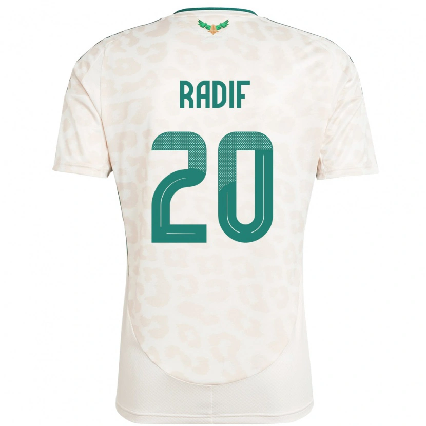 Danxen Kinder Saudi-Arabien Abdullah Radif #20 Weiß Auswärtstrikot Trikot 24-26 T-Shirt