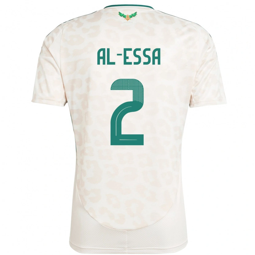 Danxen Kinder Saudi-Arabien Sultan Al-Essa #2 Weiß Auswärtstrikot Trikot 24-26 T-Shirt