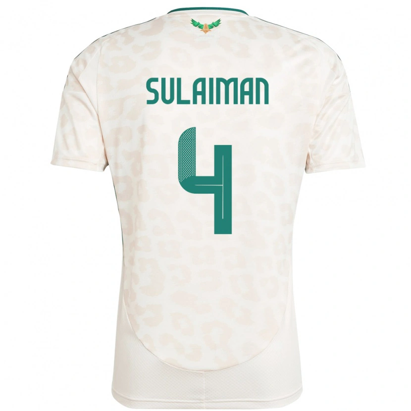 Danxen Kinder Saudi-Arabien Mohammed Sulaiman #4 Weiß Auswärtstrikot Trikot 24-26 T-Shirt