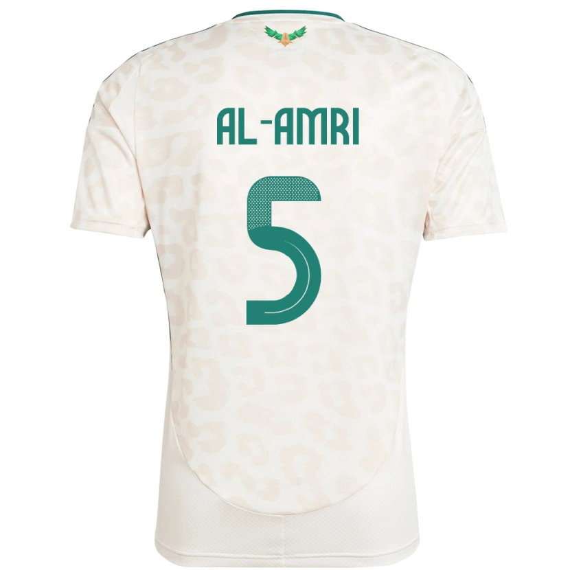Danxen Kinder Saudi-Arabien Husam Al-Amri #5 Weiß Auswärtstrikot Trikot 24-26 T-Shirt