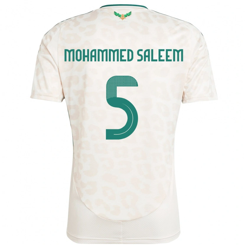 Danxen Kinder Saudi-Arabien Moayad Mohammed Saleem #5 Weiß Auswärtstrikot Trikot 24-26 T-Shirt