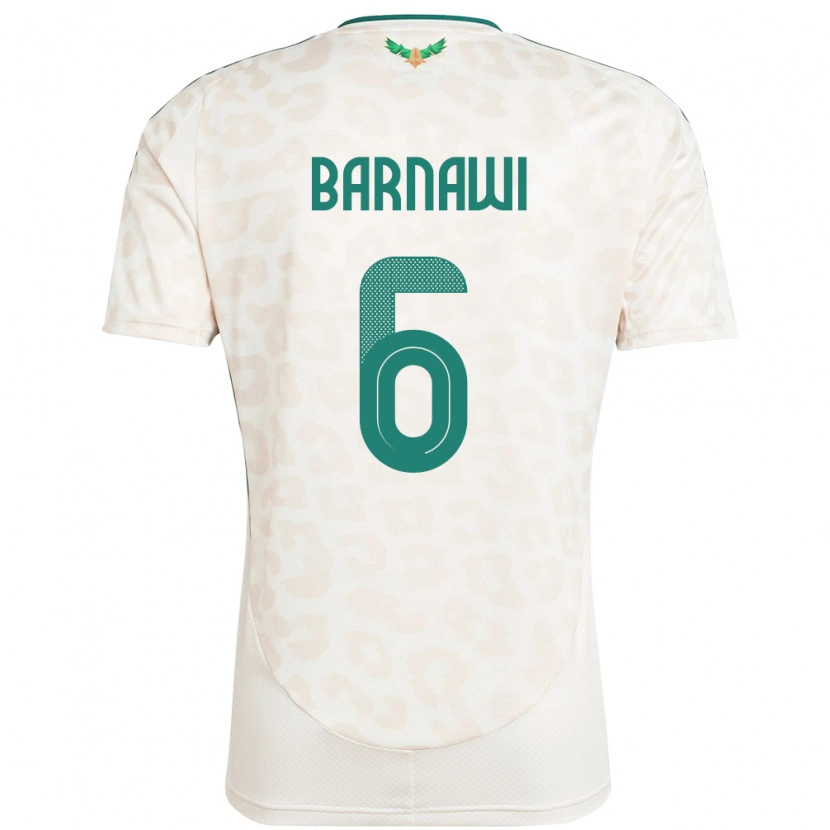 Danxen Kinder Saudi-Arabien Saleh Barnawi #6 Weiß Auswärtstrikot Trikot 24-26 T-Shirt