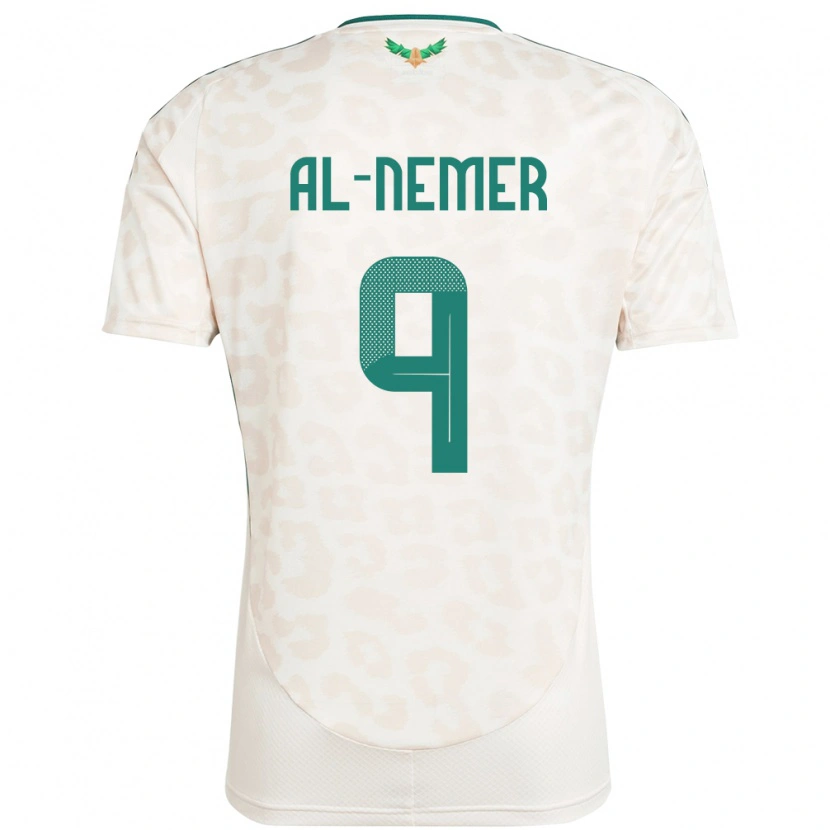 Danxen Kinder Saudi-Arabien Meshari Al-Nemer #9 Weiß Auswärtstrikot Trikot 24-26 T-Shirt
