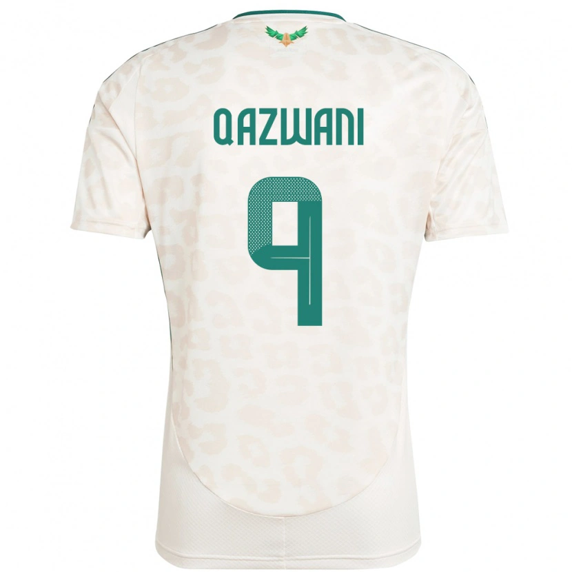 Danxen Kinder Saudi-Arabien Ali Qazwani #9 Weiß Auswärtstrikot Trikot 24-26 T-Shirt
