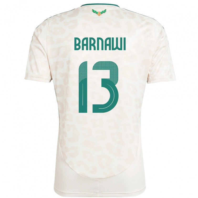 Danxen Kinder Saudi-Arabien Abdulsalam Barnawi #13 Weiß Auswärtstrikot Trikot 24-26 T-Shirt