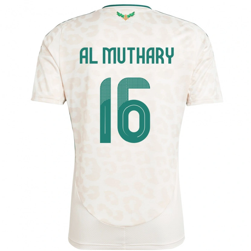 Danxen Kinder Saudi-Arabien Saad Al-Mutairi #16 Weiß Auswärtstrikot Trikot 24-26 T-Shirt
