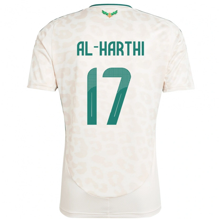 Danxen Kinder Saudi-Arabien Adel Al-Harthi #17 Weiß Auswärtstrikot Trikot 24-26 T-Shirt